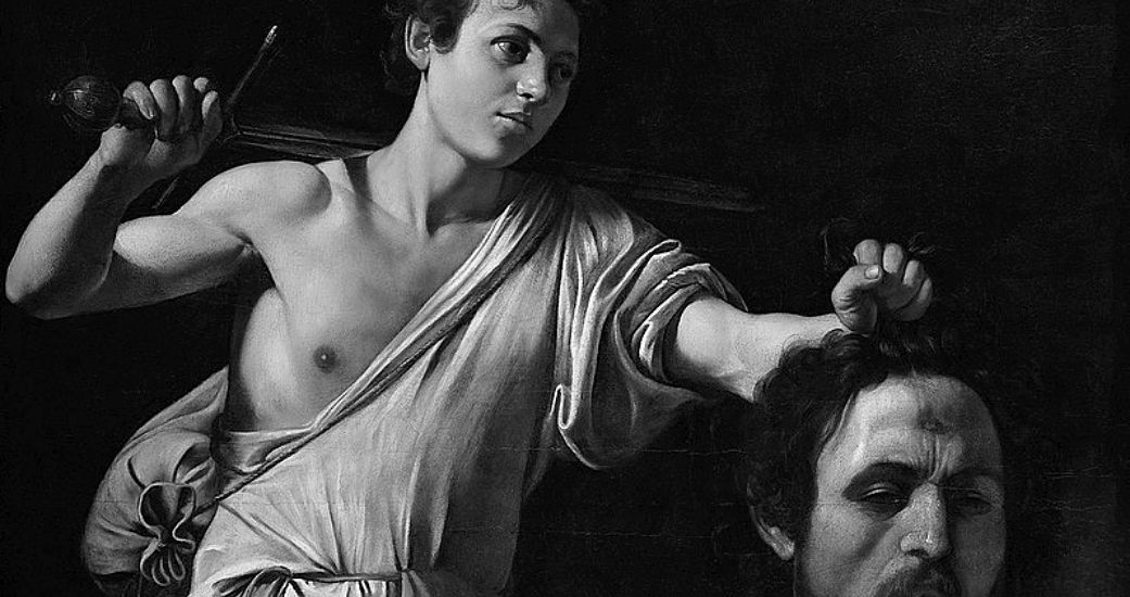 David sa glavom Golijata, Caravaggio, cca 1610.