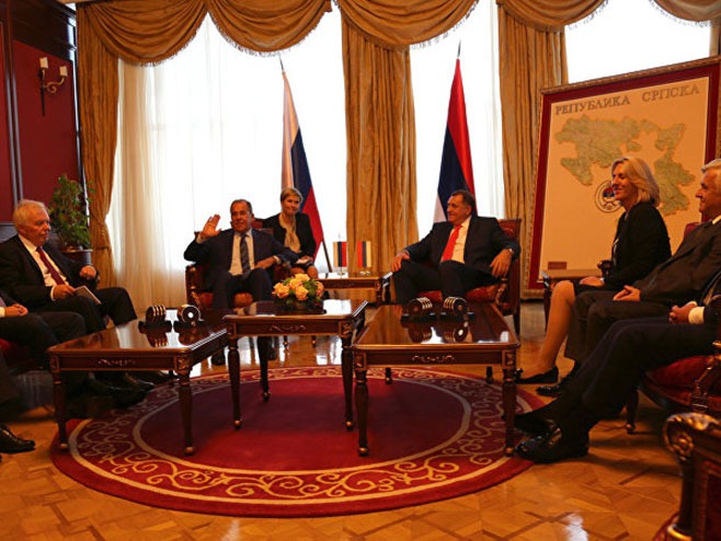 Dodik i Lavrov u administrativnom centru Vlade Republike Srpske