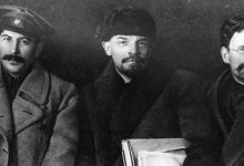 Josif Staljin, Vladimir Lenjin i Lav Trocki