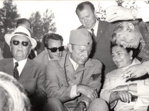 Josip Broz Tito, Richard Burton i Jovanka Broz na setu filma Sutjeska