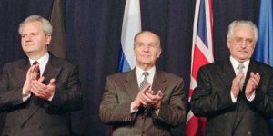 Slobodan Milošević, Alija Izetbegović i Franjo Tuđman