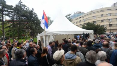 Protest "Jedan od pet miliona" u Beogradu: Opozicija postavila šator
