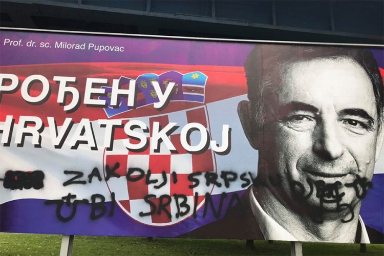 Na plakatu Pupovca ispisane do sada najmorbidnije poruke