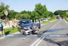 Sudar dva automobila, obustavljen saobraćaj Bijeljina-Brčko