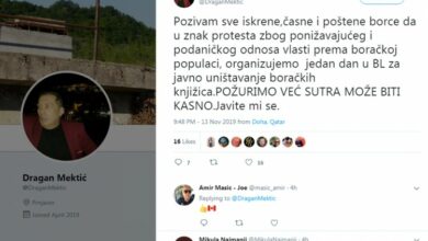 Mektić pozvao borce da javno unište boračke knjižice