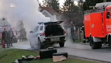 Potjera kod Nove Gradiške: Policiji se zapalio auto
