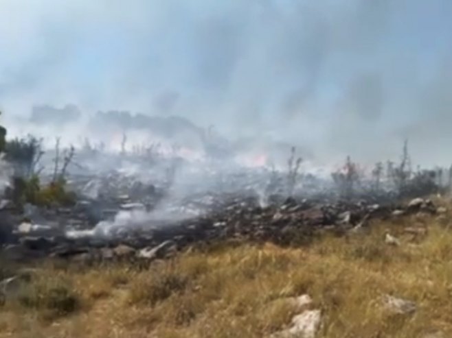 Požar kod Volujca: Vatra sa svih strana, vatrogasci brane kuće