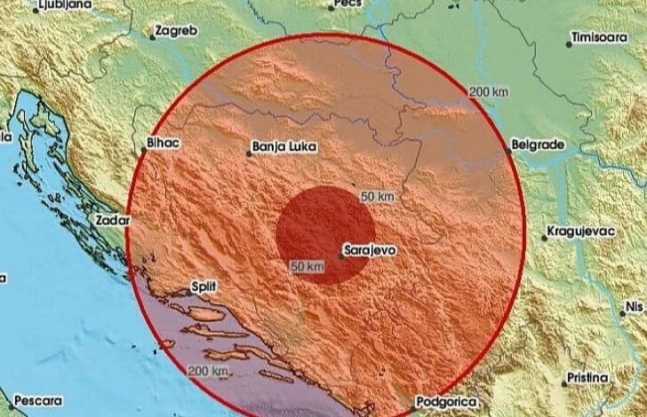 Zemljotres jačine 3,1 stepen pogodio područje istočno od Sarajeva