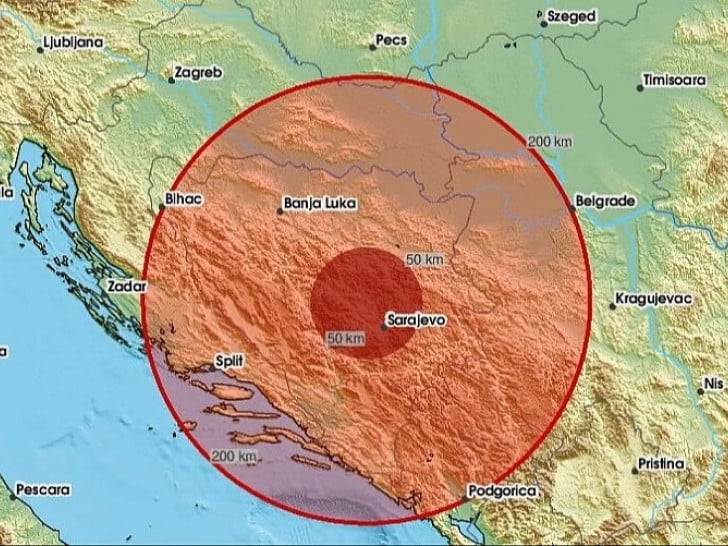 Zemljotres jačine 3,1 stepen pogodio područje istočno od Sarajeva