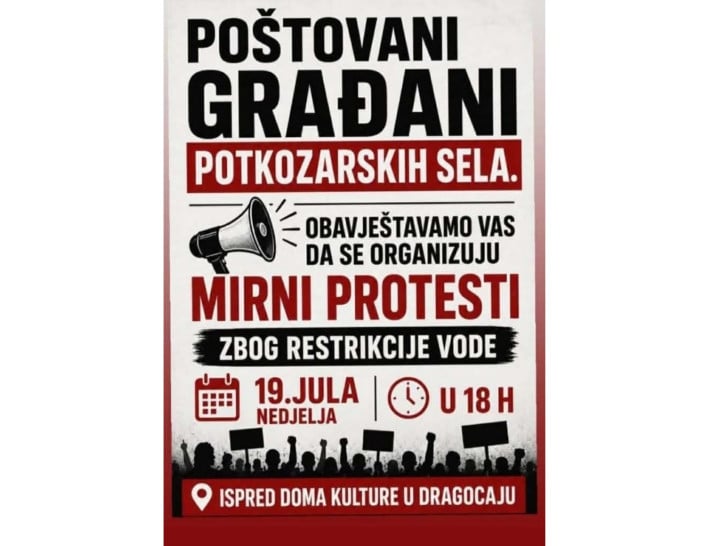 Stanovnici potkozarskih naselja organizuju mirne proteste zbog vodosnabdijevanja