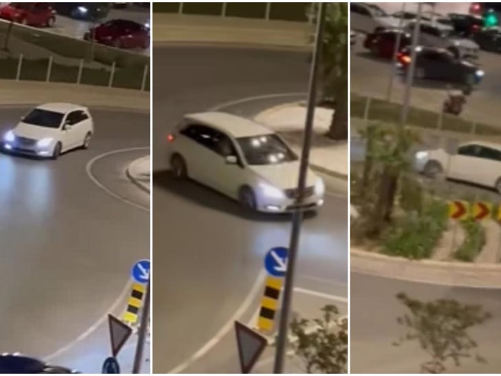 Snimak iz Splita: Vozač na Žnjanu ne prestaje da kruži kružnim tokom, komentari urnebesni
