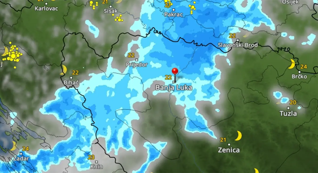 Meteorolozi: padavine prema Banjaluci stižu ranije