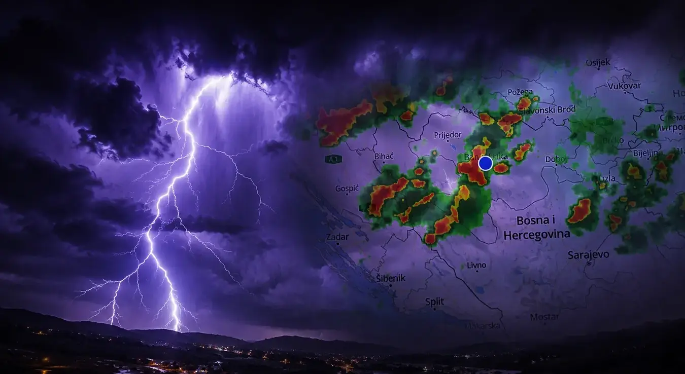 Superćelijske oluje prema Balkanu, u Alpima pao snijeg