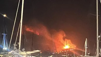 Snimak iz Tivta: požar u Baošićima vidljiv pet kilometara daleko