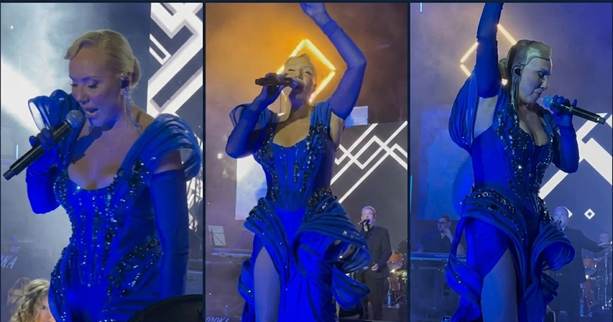 Lepa Brena pala na sceni na koncertu u Budvi