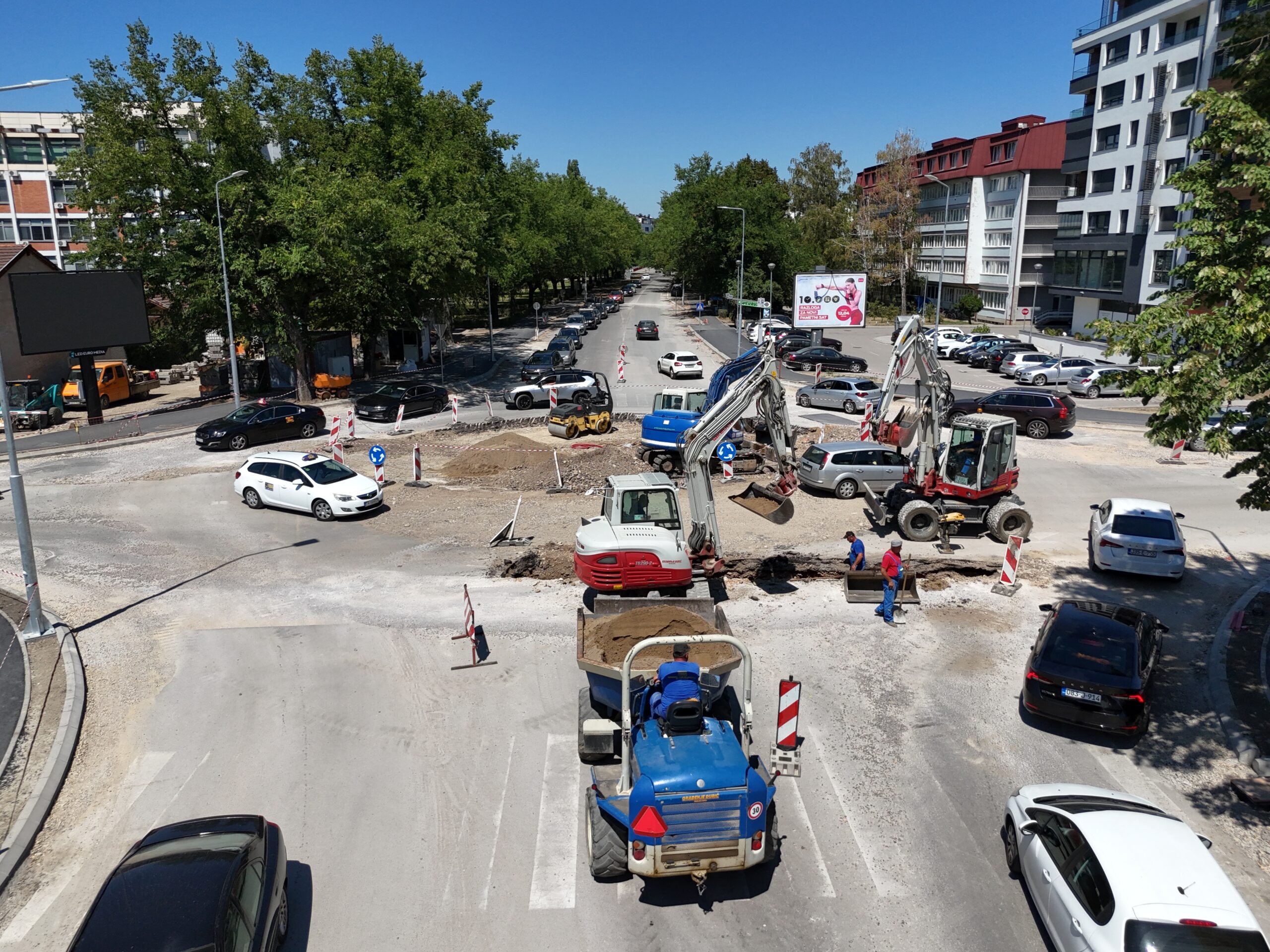 Kružne raskrsnice u Banjaluci: Radovi sve brže napreduju