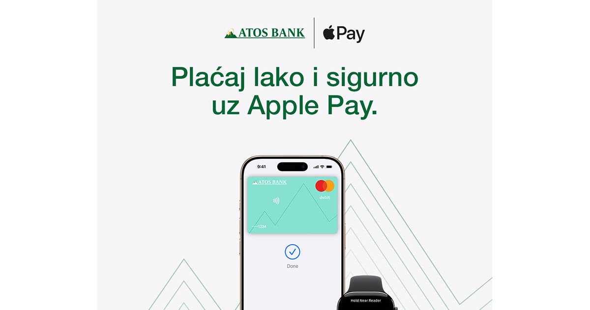 Apple Pay stiže u ATOS BANK: Jednostavnije i sigurnije plaćanje