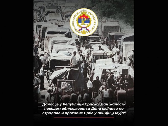Vlada Srpske poziva građane da od 20 časova odaju počast žrtvama Oluje