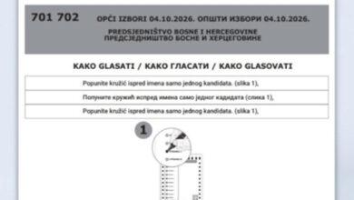 Objavljen izgled glasačkog listića za Opšte izbore