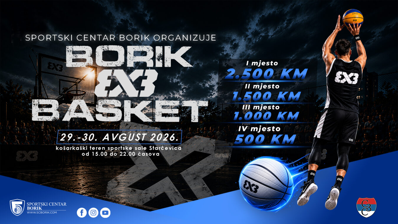 Peti „Borik basket 3×3“ okupiće basketaše na Starčevici