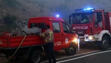 Veliki požar na deponiji Željkovac kod Leskovca