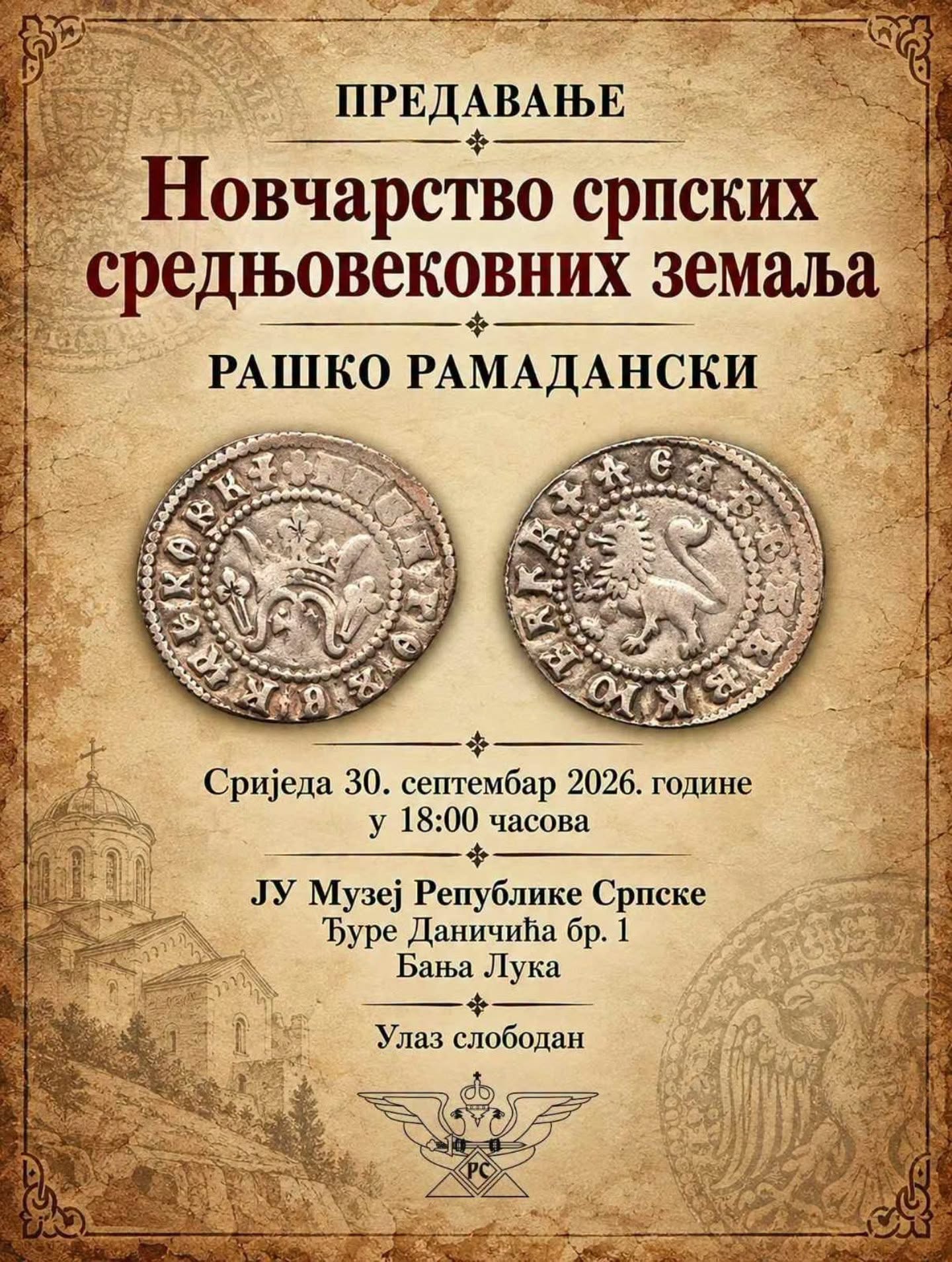 Novo predavanje u Muzeju RS o srednjovjekovnom novcu