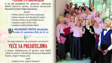 Koncert u Domu omladine povodom 25 godina hora Davorin Jenko