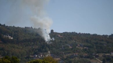 Požar u naselju Česma: Vatrogasci se bore sa vatrom