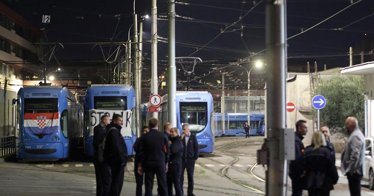 Štrajk u Zagrebu zaustavio tramvaje, autobuse i odvoz smeća