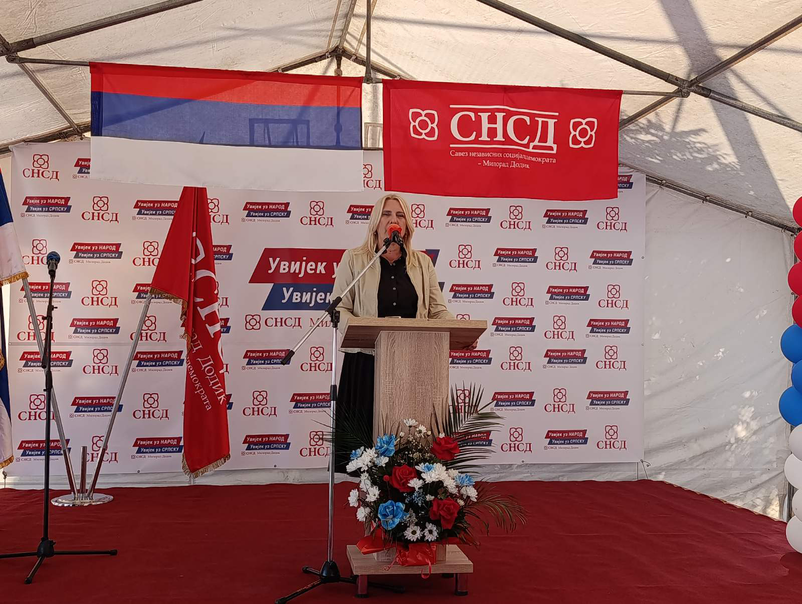 Cvijanovićeva poručila da je podrška kandidatima SNSD-a ključna za Jezero