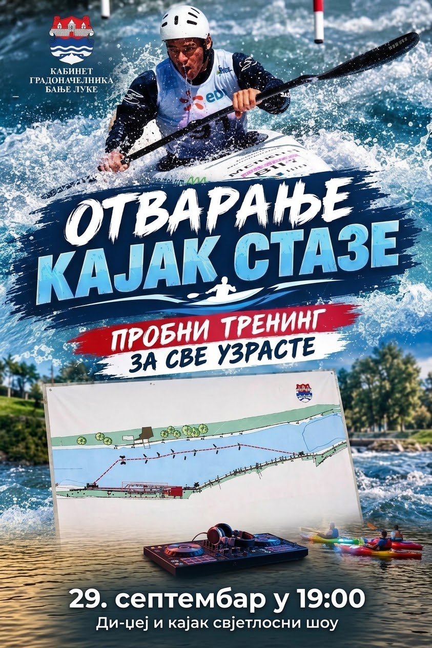 Zabava i sport uz Vrbas: Otvara se nova kajak staza u Banjaluci