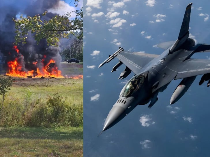 Pad aviona F-16 u Mičigenu izazvao požar i evakuaciju mještana