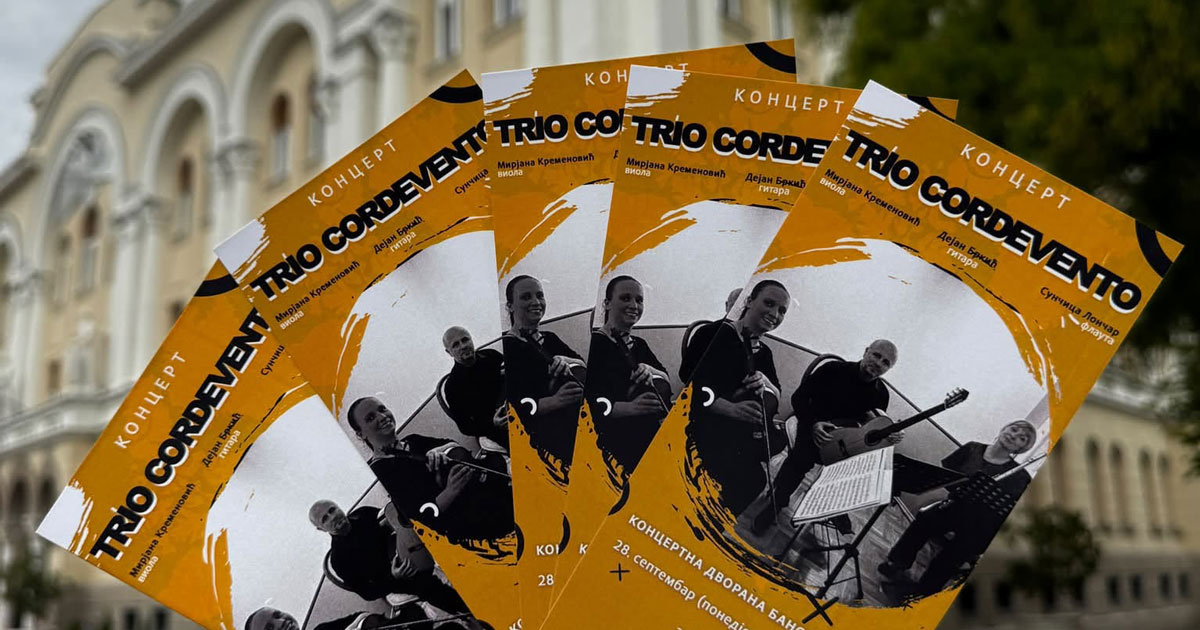 Trio CordeVento nastupa u Banskom dvoru