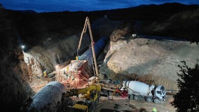Tunel za HE Dabar pred završetkom betonskih radova