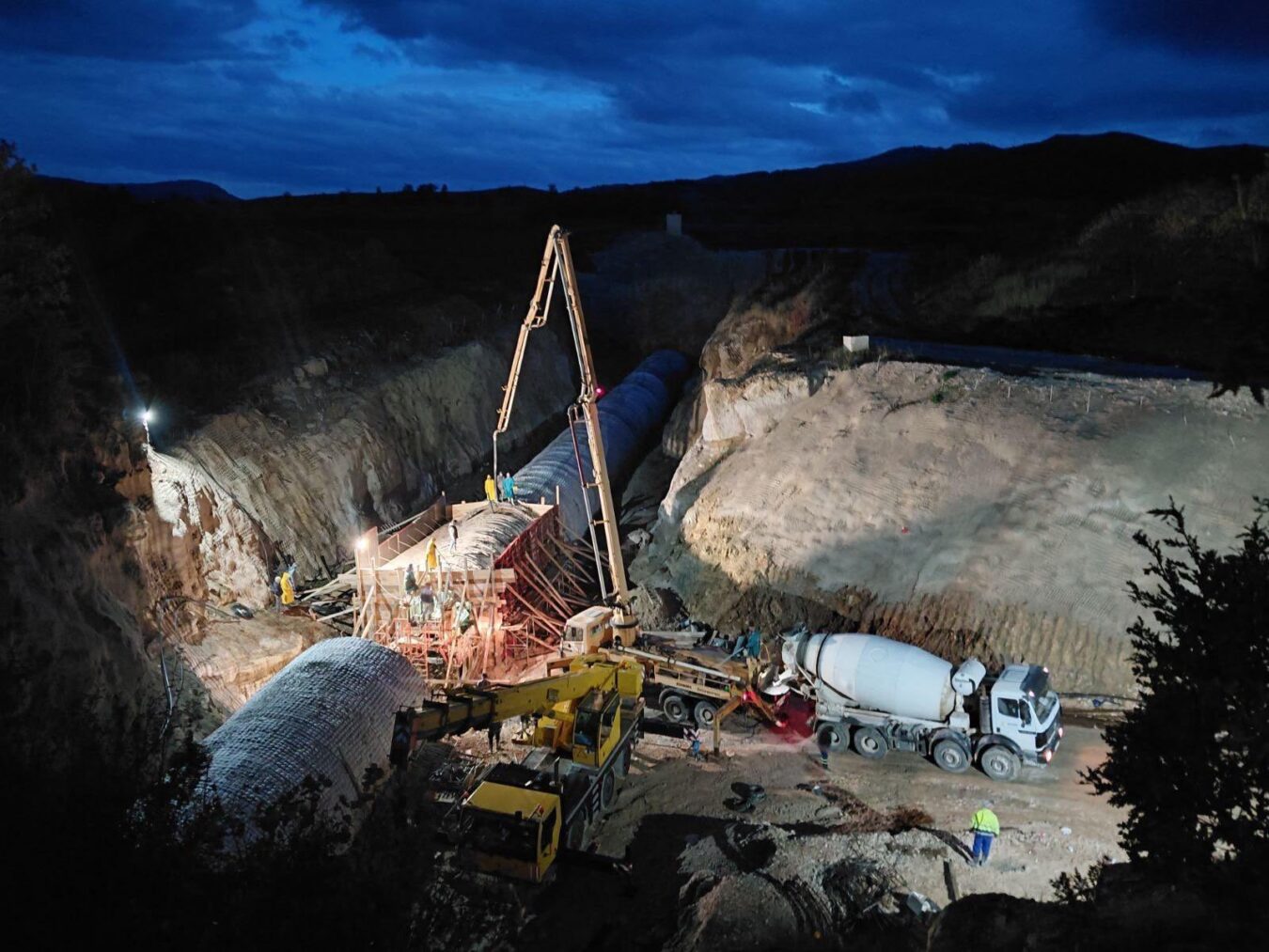 Tunel za HE Dabar pred završetkom betonskih radova