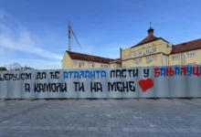Zanimljiv grafit u centru grada nakon pobjede Borca