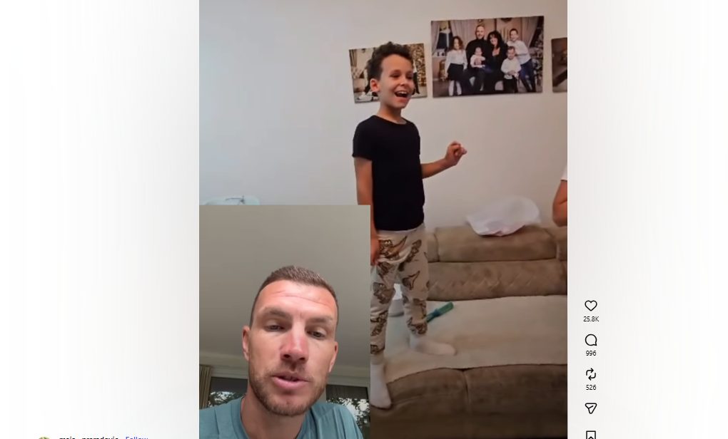 Edin Džeko ispunio san dječaku iz Banjaluke: Uroš dobio videopoziv od svog idola