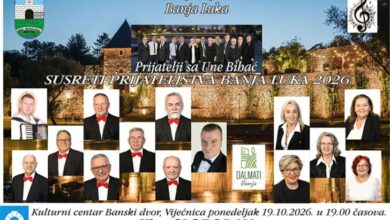 Prijatelji sa Vrbasa priređuju koncert u Banskom dvoru
