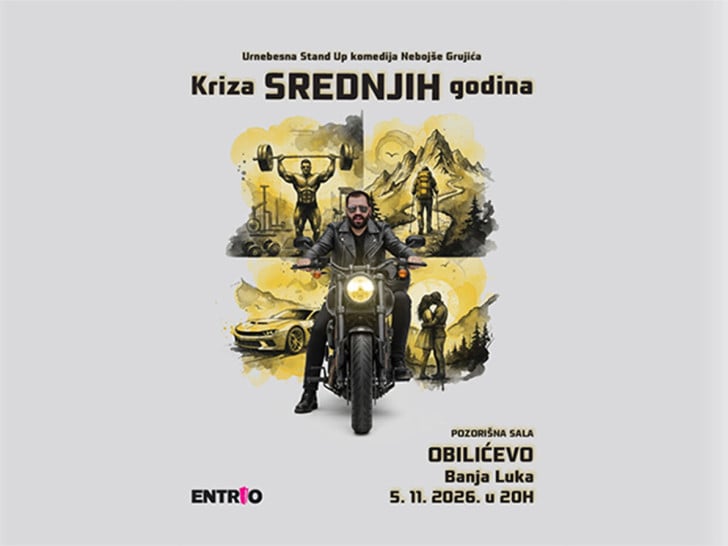Nebojša Grujić u Banjaluci sa stendapom „Kriza srednjih godina“