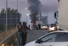 Požar na Rači zaustavio saobraćaj na mostu prema Srbiji