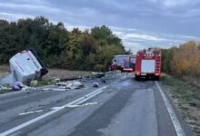 Težak sudar kod Bijeljine: Prevrnuto vozilo brze pošte na obilaznici