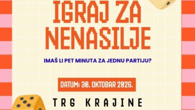 Igra protiv nasilja u petak na banjalučkom Trgu Krajine