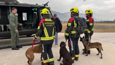Obuka potražnih pasa u helikopteru EUFOR-a: Iko savladao strah od buke